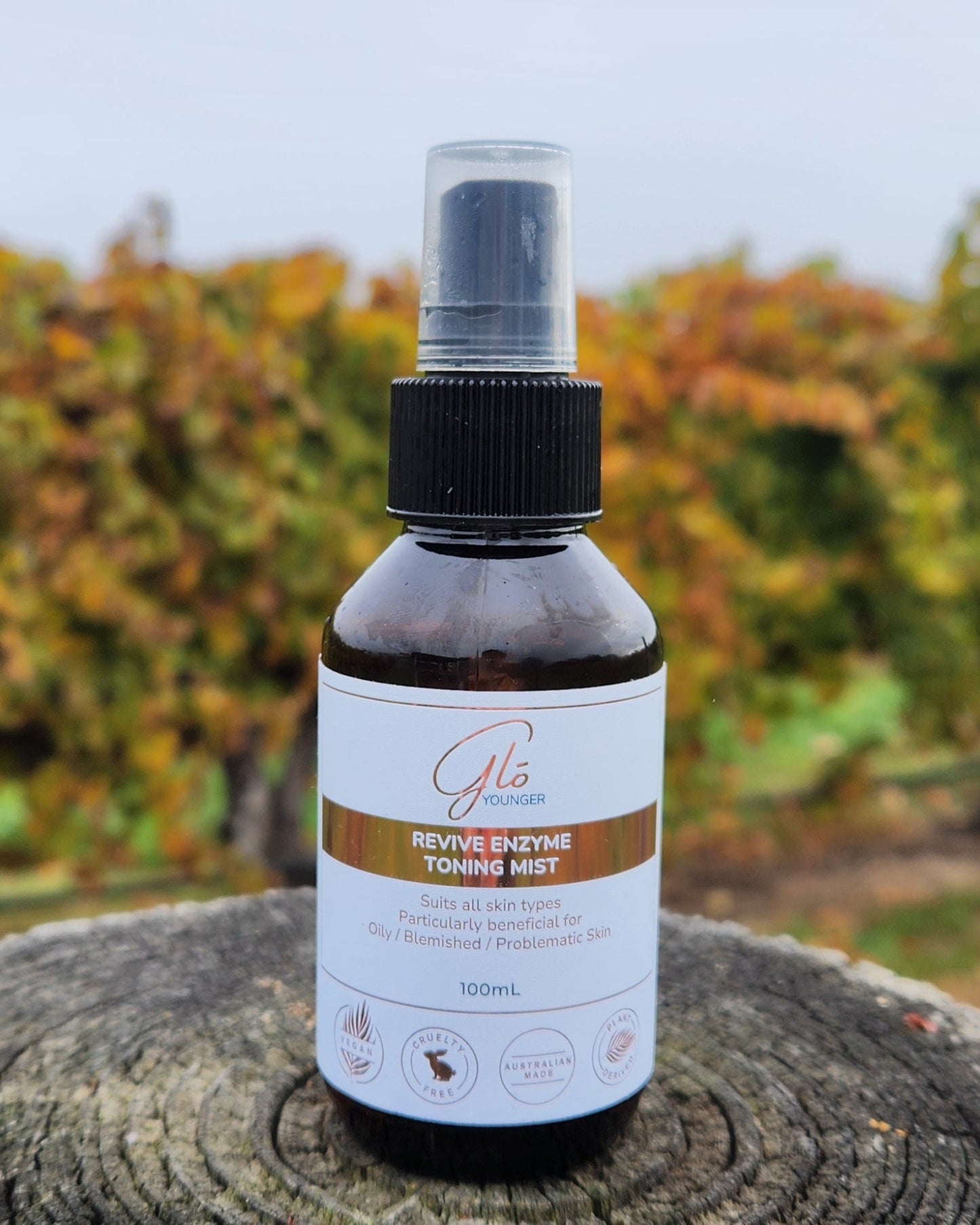 Glo Younger Revive Enzyme Toning Mist spray bottle