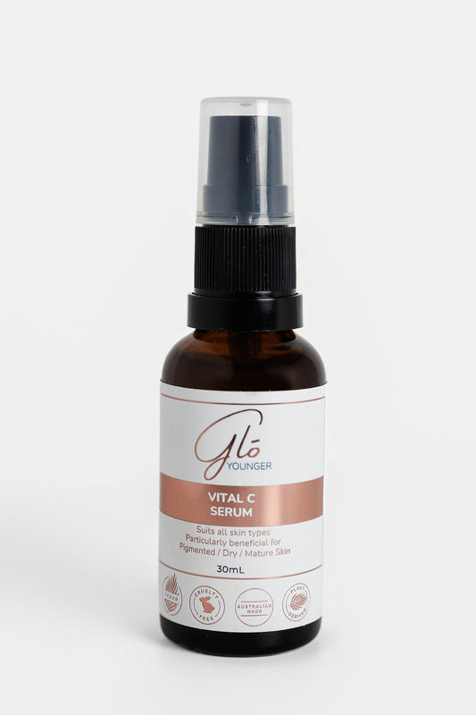 Glo Younger Vital C Serum front on white