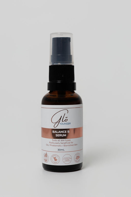Glo Younger Balance B Serum front on white
