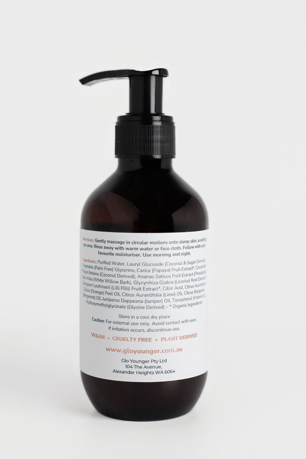 Clarity Enzyme Cleanser back label