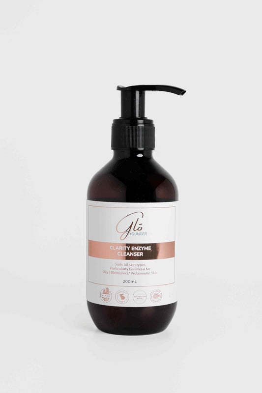 Glo Younger Clarity Enzyme Cleanser front on white