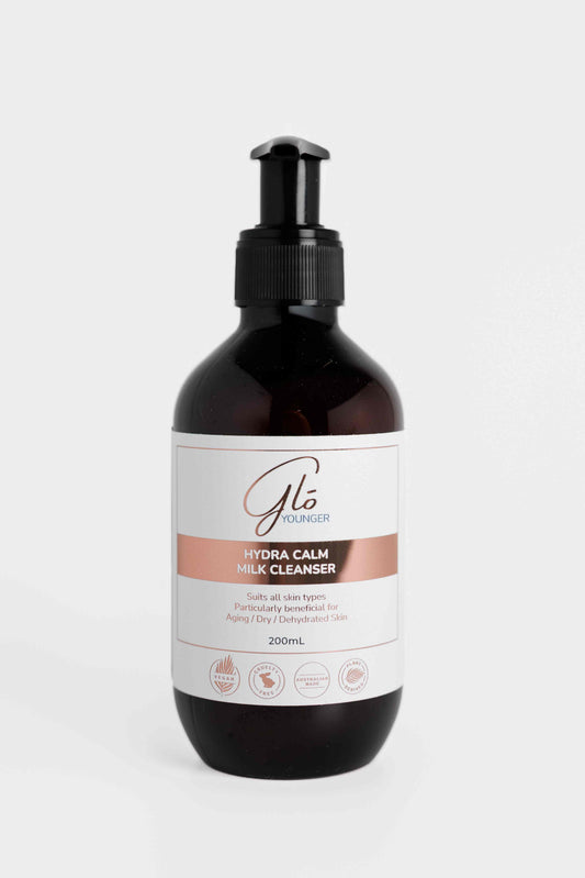 Glo Younger Hydra Calm Milk Cleanser front on white