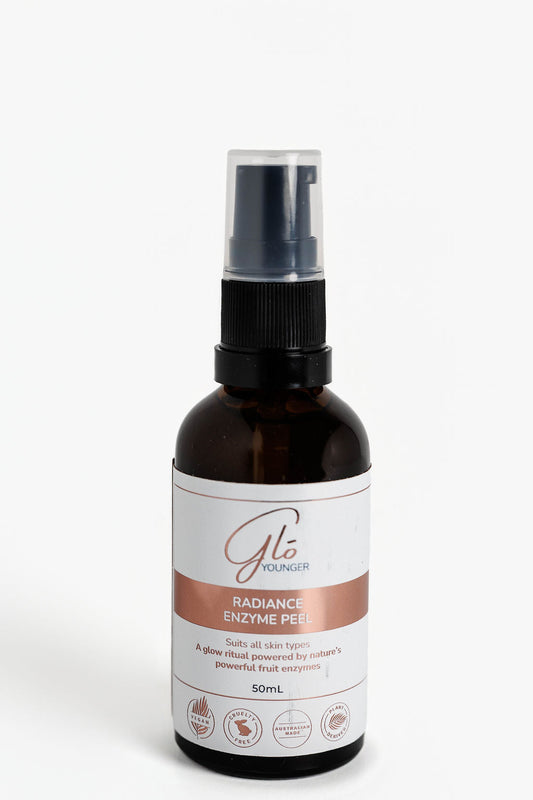 Glo Younger Radiance Enzyme Peel front on white