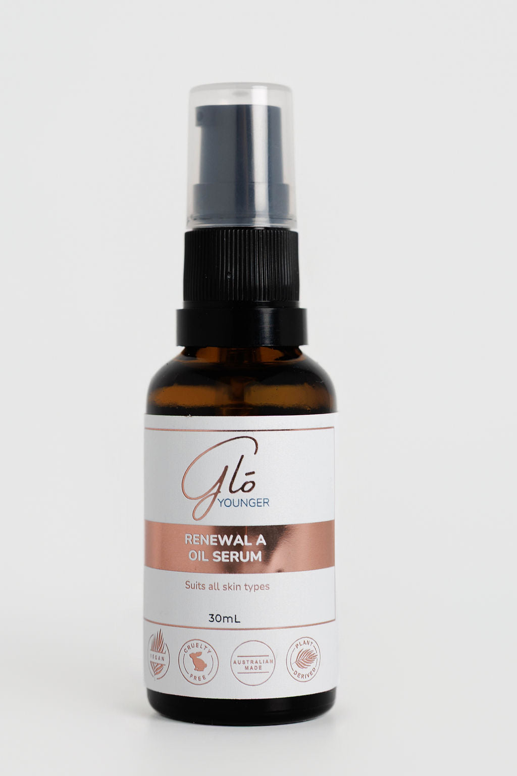 Glo Younger Renewal A Oil Serum front on white