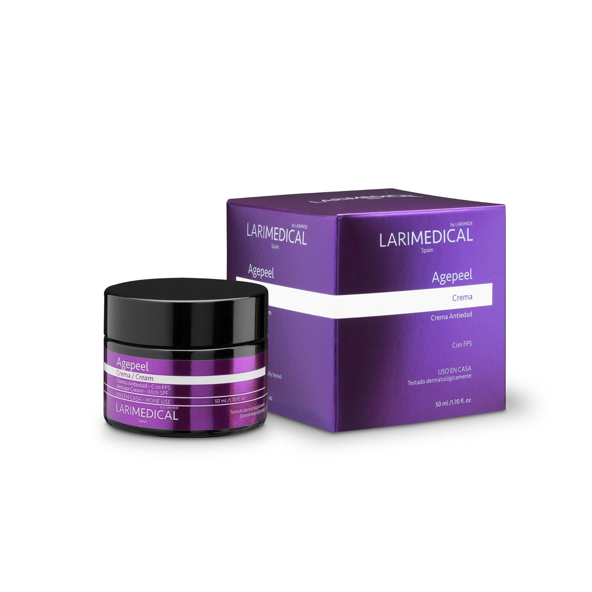 Larimedical Agepeel Cream 50ml box and jar